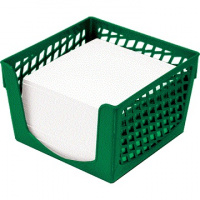 Подставка для бумаг пластик 90*90*70 зеленая