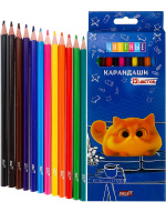 Карандаш 12 цв Проф-Пресс Котенок Мяу  пластик КЦ-2621