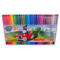 Фломастеры 30цв Centropen Пингвины смываемые