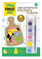 Роспись по дереву разделочная доска Тукан