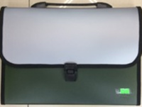 Папка-портфель А4 12 отд замок 2-х цв клапан 8431