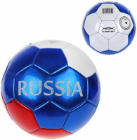 Мяч Футбольный X-Match 1 слой PVC металлик синий Россия 56489