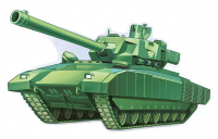 Плакат вырубка Танк А3 64.894.00