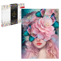 Алмазная мозаика 30*40 Нежный цветок (холст на подрамнике, 20 цветов)