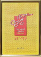 Фоторамка 20,8*29,6 пластик золото SLIM 111