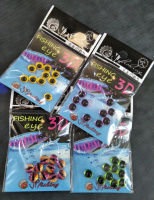 Глазки 3D цветные 8мм,10шт ассорти