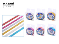 Скотч декоративный со стразами, размер 50 см х 1.5 см, микс цветов М-1340