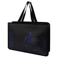 Папка А4 для тетр молния сверху с ручками пластик расширенное дно Баскетбольный мяч 69279