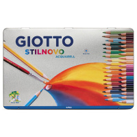Карандаш 36цв  GIOTTO SCAT METALLO акварельные деревянные  в мет. коробке 25640000