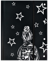 Папка А4 для рисунков и чертежей Девочка с рюкзаком 20 файлов А3 резинка 60455