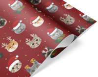 Бумага упаковочная нг Новогодние котики 70*100 см 2050914