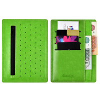 Картодержатель-органайзер 111*150 мм салатовый искусственная кожа 45963