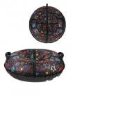 Тюбинг X-Match люкс Звезды черные 120см 582152