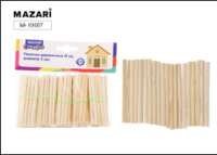 Палочки деревянные круглые 8 см, диаметр 5 мм, 100 шт м-10007