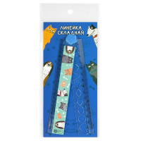 Линейка 15-30см пластик складная Пес и кот 68492