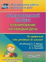 Планирование на каждый день (от 2 до 3 лет) Группа раннего возраста Март-Май Образовательный процесс
