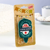 Свеча для торта Вечно пьяный 5*8.5см зеленая