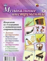 Тематические плакаты Музыкальные инструменты 4 плаката с методическим сопровождением А3