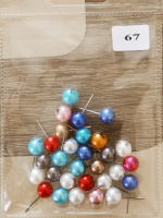 Гвоздики для декора цветные №67