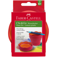 Стакан для воды складной красный Faber-Castell