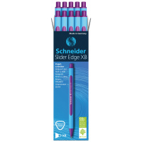 Ручка шарик Фиолетовая 1,4мм Slider Edge XB трехгранная Schneider