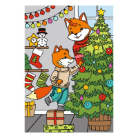 Картина по номерам 20*28 Рыжее счастье Ркн-126