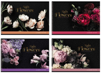Альбом для рисования 40 л А4 гребень Night flowers 100 гр/м2 АР4гр40_тф 10897
