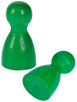 Фишка деревянная 2,5см для настольных игр зеленая P00511