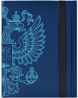 Папка А4 для документов на резинке Герб синий 53243