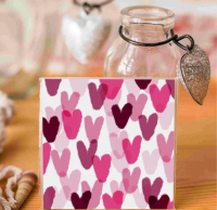 Карточка Розовые сердечки K365