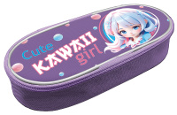 Пенал 1отд без наполнения ткань косметичка 210*85*50 для Девочек К-61