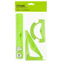 Набор чертежный гибкий 3 предмета треуг линейка 20см транпортир