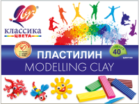 Пластилин 40 цв Классика 800гр 30С 1922-08 
