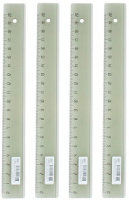 Линейка 20см пластик прозрачная тонированная Л-9292,ЛН-31419