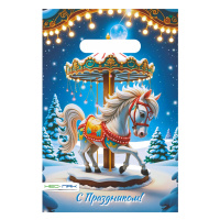 Пакет нг Новогодняя карусель 20*30/30 псд пробивная