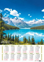 Календарь 2026 листовой А1 Природа 9585