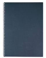Тетр А4 80 л клет спираль Metallic Темно-синяя пластик обложка 80Т4В1гр_03411