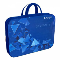 Папка А4 для труда молния сверху с ручками ПВХ 340*260*80 мм Геометрия AL11406