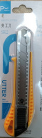 Нож канц большой 18мм плоский фиксатор резин накладка 361