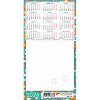 Календарь 2024 магнит блок для записей вертикальный Котики 7882