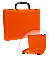 Портфель-кейс пластиковый оранжевый 375х275х50мм КС14