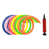 Воздушные шары для моделирования 18шт с насосом цвет микс