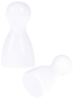 Фишка деревянная 2,5см для настольных игр белая P00904