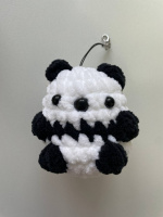 Мягкая игрушка брелок Панда мини 10 см (вязанная)