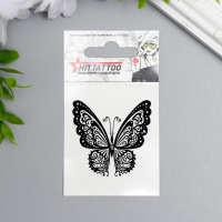 Татуировка на тело Черная бабочка 5.3*6.3 см 1252252