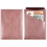 Картодержатель-органайзер 105*145 мм розовый искусственная кожа 50405