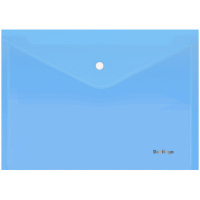 Папка-конверт А4 кнопка 180 мкр Голубая
