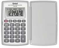 Калькулятор карман 8 разряд Uniel серый UK-08H серый