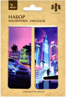 Закладки магнит Киберпанк набор 2 шт 3*8 см 61152