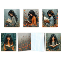 Тетр 48 л клет Девушка с книгой 15099/5